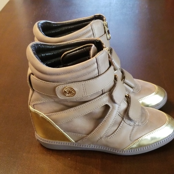 Michael Kors Shoes - Michael Kors high top wedge sneakers